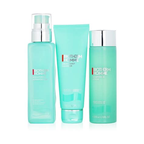 Biotherm Homme Aquapower Power Of 3 Set Cleanser Toning Lotion