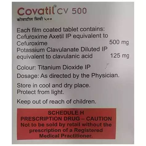 Covatil Cv 500 Tablet Uses Price Dosage Side Effects Substitute