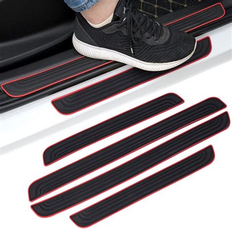 Homaisson Car Door Sill Plate Protectors 4pcs Scratchproof