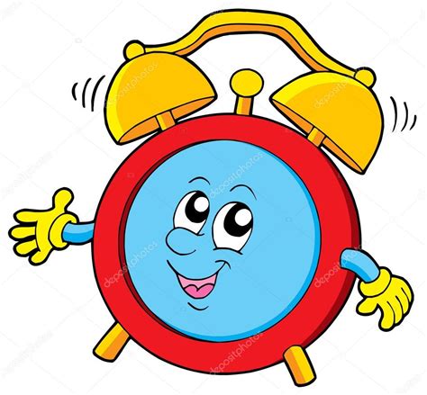 Reloj despertador de dibujos animados vector gráfico vectorial