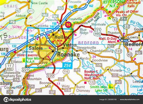 Roanoke Map Stock Illustration by ©aallm #236380156 
