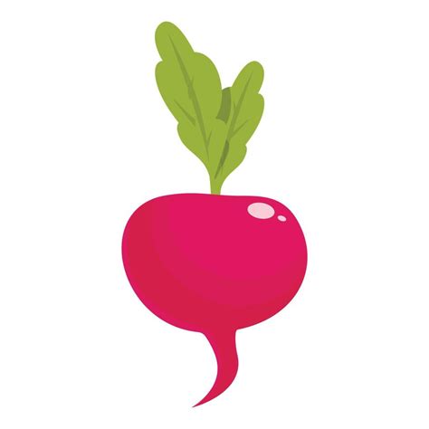 Fresh Radish Icon Cartoon Vector Food Plant 19153172 Vector Art At