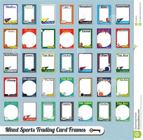 Trading Card Template Trading Card Frame Card Template