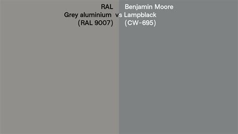 Ral Grey Aluminium Ral Vs Benjamin Moore Lampblack Cw Side