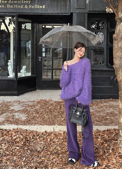 Total purple outfit for fall and winter | Outfits, Winter outfits, Purple outfits