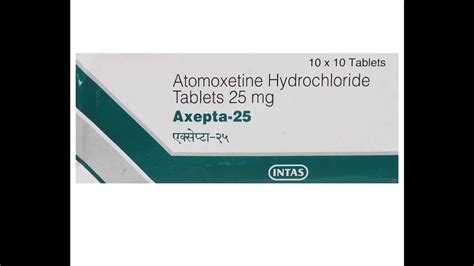 Axepta Atomoxetine 10mg Tablets 10x10 Non Prescription At Rs 100