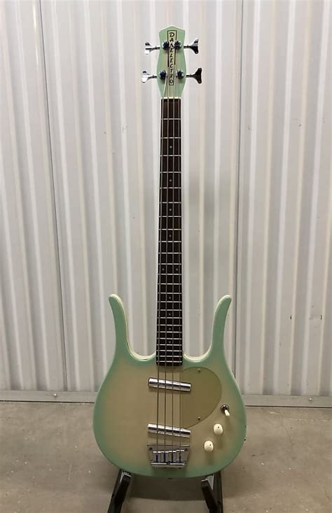 Danelectro Longhorn Bass Early 2000s Turquoise Burst Reverb