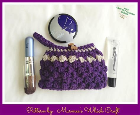 Makeup Cosmetic Bag Crochet PATTERN by Murmee73 on Etsy