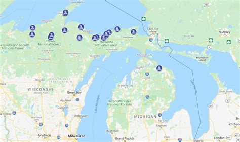 Northern Michigan Waterfalls Map