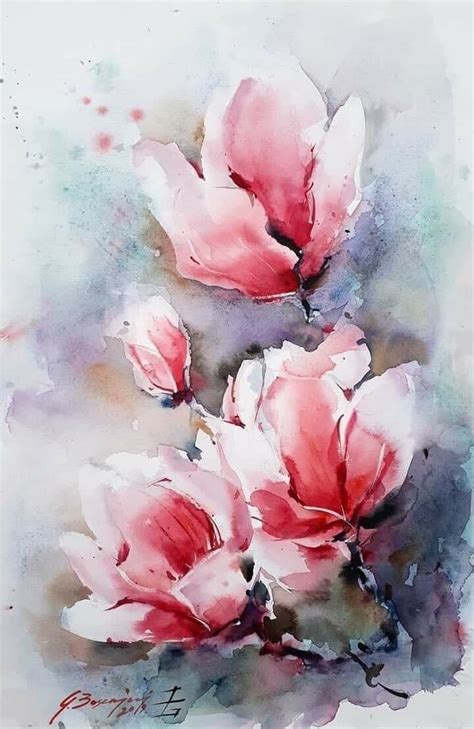 Pin By Dewi Pratiwi On Art For Draw Abstract Flower Painting