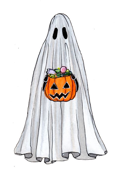 Trick Or Treat Ghost Flukelady