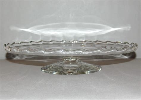 Vintage Clear Glass Pedestal Cake Stand Circa 1936 Etsy