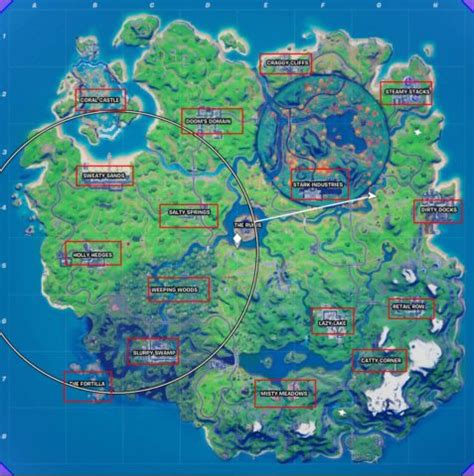 How To Visit All Named Locations In A Single Match Fortnite Chapter