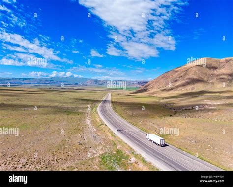 Aerial View Of The Road Leading To Dogubayazit From Igdir Plateau