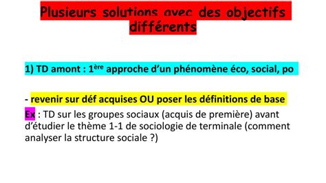 Les Td En Première Et Terminale Ppt Télécharger