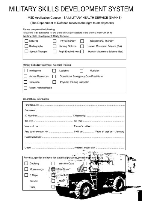 Sa Army Application Forms 2023 Download Printable Forms Free Online