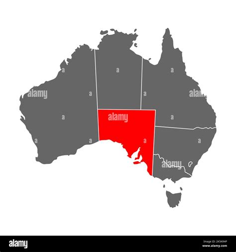 Australia Mapa De Australia Del Sur Icono Geograf A Concepto En Blanco