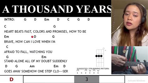 A Thousand Years Christina Perri Ukulele Chords With Capo Featuring Jesh Orquina Teacherbob