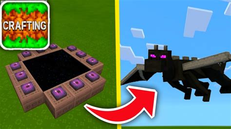 How To Spawn Ender Dragon In Crafting And Building Youtube