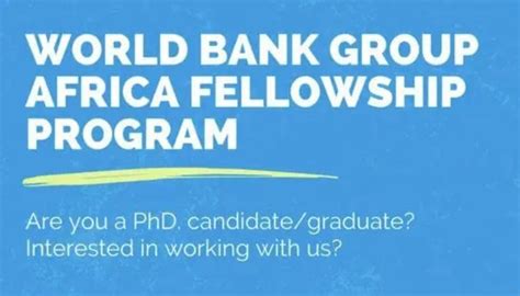 World Bank Group Africa Fellowship Program 2024 Application