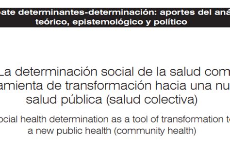 DIRAJus 2 La determinación social de la salud como herramienta de