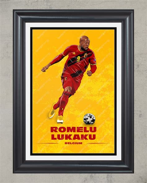 Romelu Lukaku Poster Belgium National Team Soccer Framed Etsy