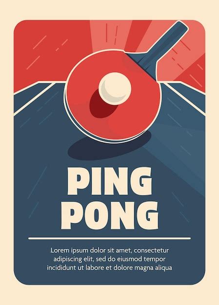 Premium Vector Ping Pong Vector Poster