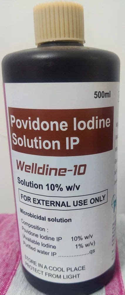 Composition Povidone Iodine Solution Packaging Size Ml At