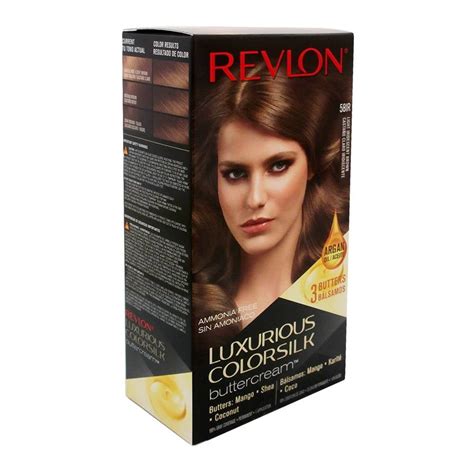 Tinte para cabello Revlon luxurious colorsilk buttercream 58 IR castaño