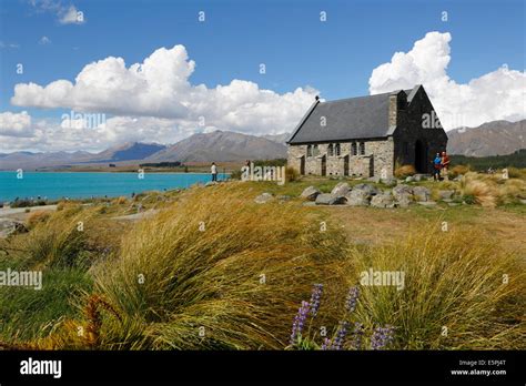 Iglesia del Buen Pastor el Lago Tekapo la región de Canterbury Isla