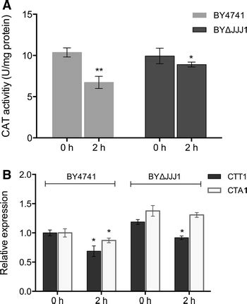 Catalase CAT Activity And Expression Levels Of The Genes CTT1 And