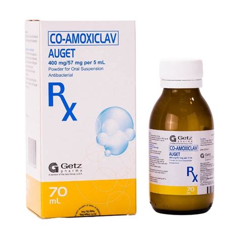 AUGET Co Amoxiclav 457mg Per 5mL Powder For Oral Suspension 70mL Price