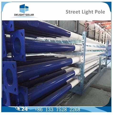 China 8m 10m 12m Conical Hot DIP Galvanized Steel Specification Of Street Light Pole China