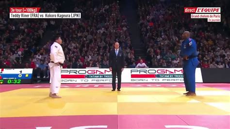 Teddy Riner FRA vs Kokoro Kageura JPN La Défaite de Teddy Riner