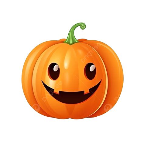 Cute Halloween Pumpkin Orange Pumpkin With Spooky Smile, Pumpkin ...