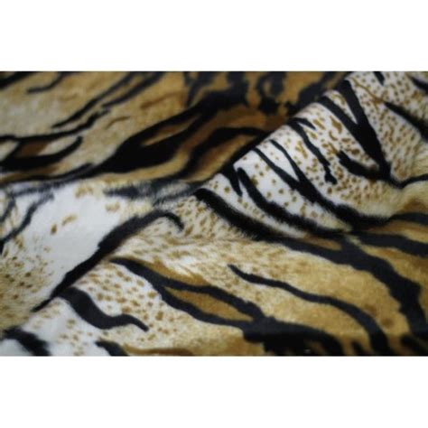 Tissu Fourrure Synth Tique Tigre Au M Tre Cdiscount Beaux Arts Et