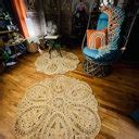 August Grove Round Amberboi Floral Handmade Flatweave Jute Sisal