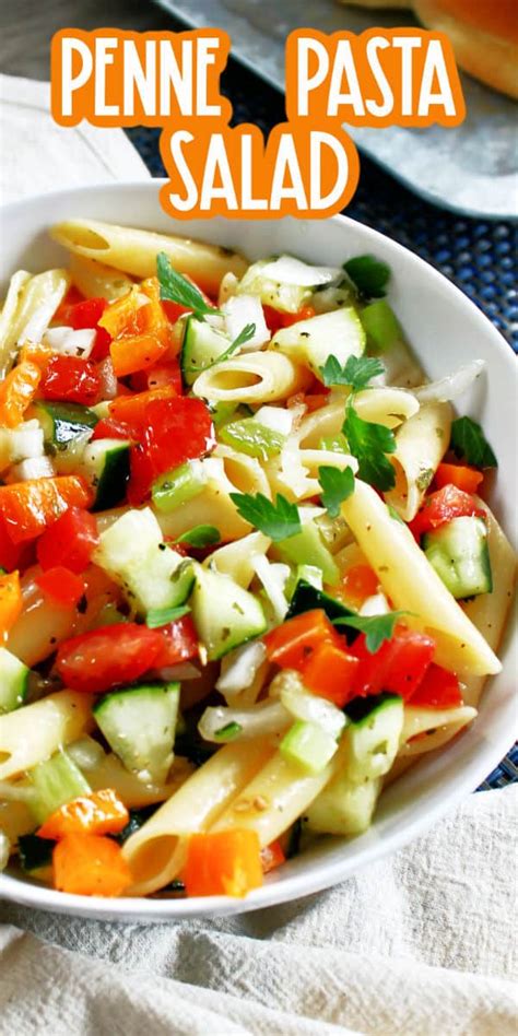 Easy Penne Pasta Salad - Organized Island