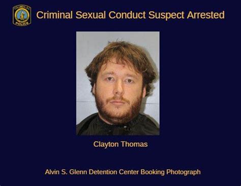 Registered Sex Offender Arrested In Criminal Sexual Conduct Investigation City Of Columbia