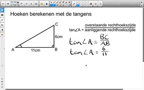 Een Hoek Berekenen Met Behulp Van De Tangens Youtube