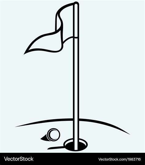 Golf hole Royalty Free Vector Image - VectorStock