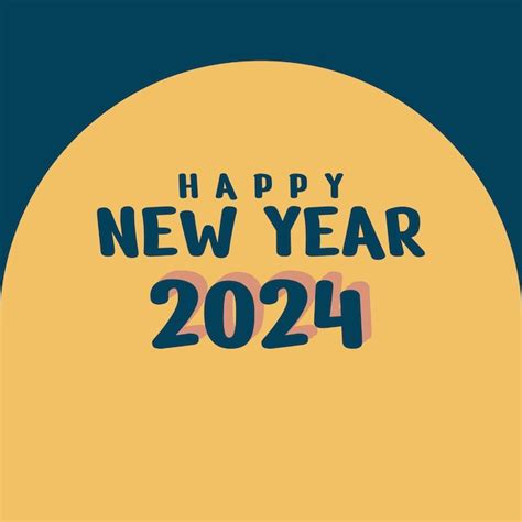 Premium Vector Happy New Year 2024 Vector Design Logo