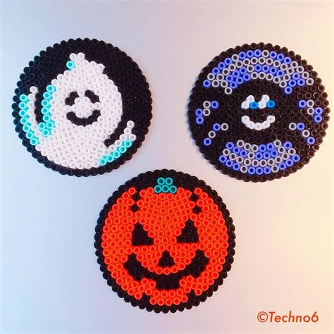 Halloween Ornaments Perler Beads By Techno6 Perler Beads Hama Beads