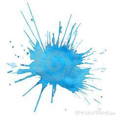 Tache D Aquarelle Bleue Watercolor Splatter Watercolor Brushes