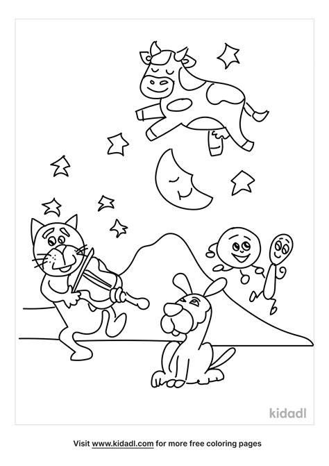 Hey Diddle Diddle Coloring Page