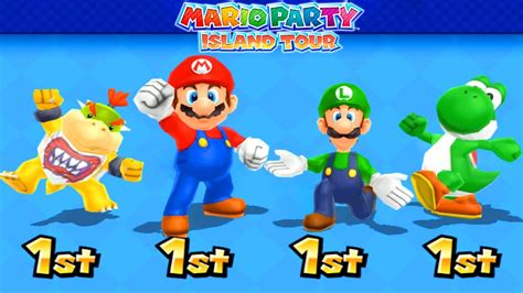 Mario Party Island Tour Minigames Bowser Jr Vs Mario Vs Luigi Vs