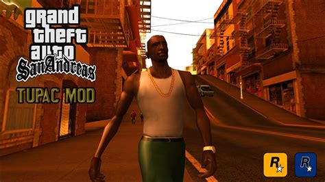 Gta Sa Tupac Skin Mod Youtube