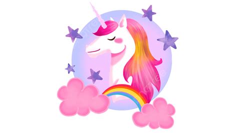 Lindo Unicornio De Dibujos Animados Png Dibujos Animados Encantador