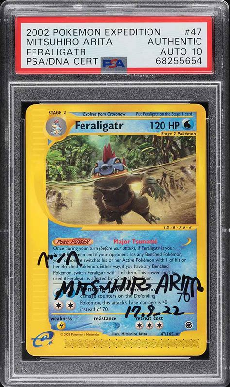 2002 Pokemon Expedition Feraligatr Feraligatr Auto Dna 10 47 Psa Auth