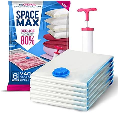 SPACEMAX Sacs de Rangement Sous Vide pour Vêtements Penderie et Voyage